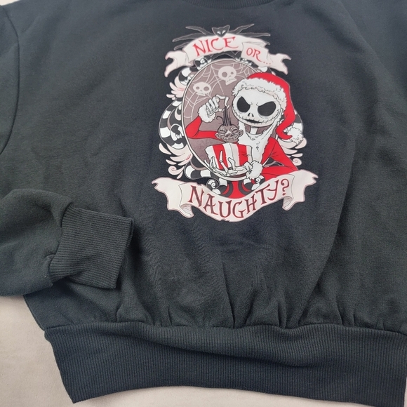 NWOT Wild Fable black cropped Jack Skellington Nightmare Before Christmas Sm - Picture 2 of 5